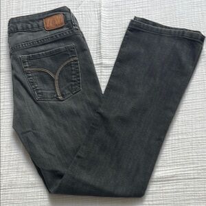 Dish Catarina Performance Denim Black Dark Gray Bootcut Jeans Size 26 x 34 Tall